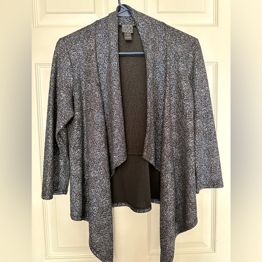 Blue black sparkle Clara Sun Woo jacket - size small